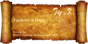 Tyukos Kinga névjegykártya