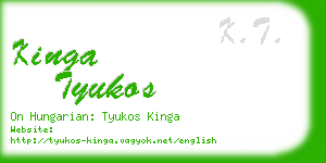 kinga tyukos business card